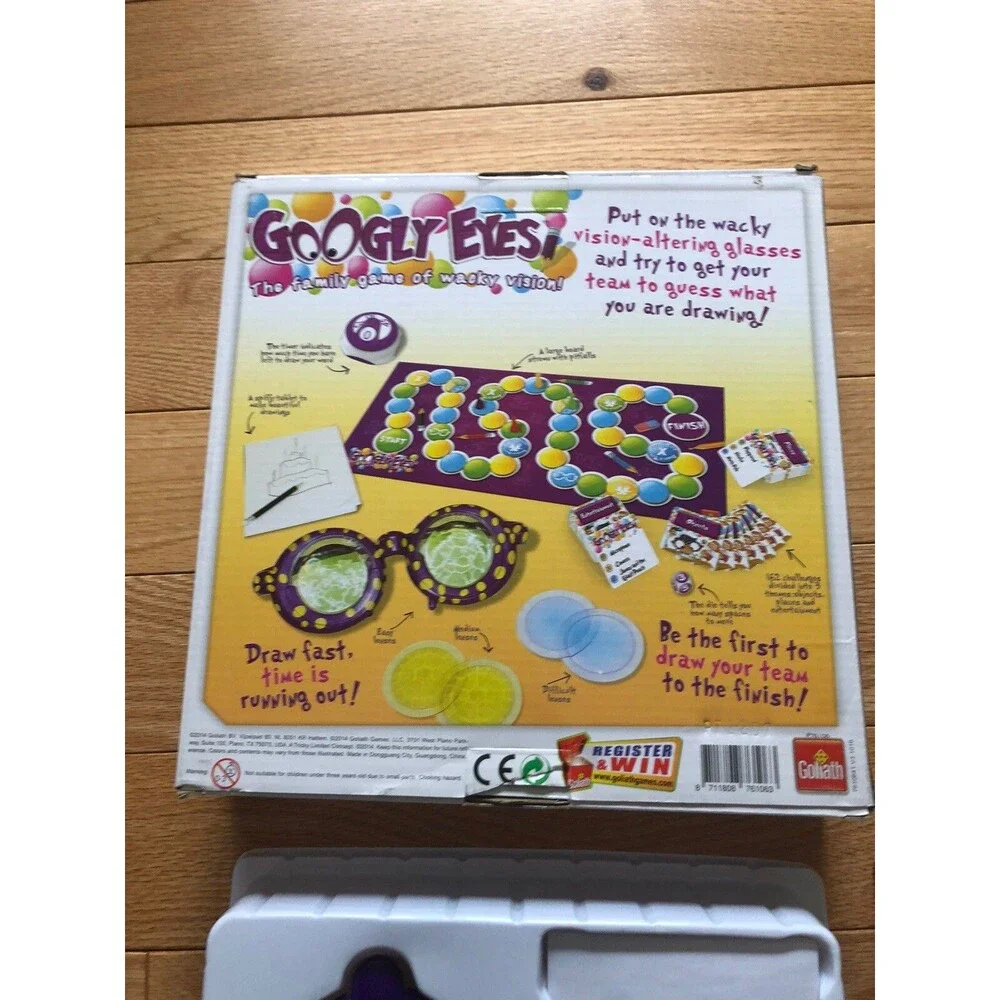 Googly Eyes The Family Game of Wacky Vision COMPLETE Goliath 2014‎ Kids Drawing